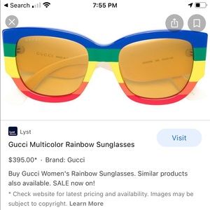 Gucci Multicolor Rainbow Sunglasses